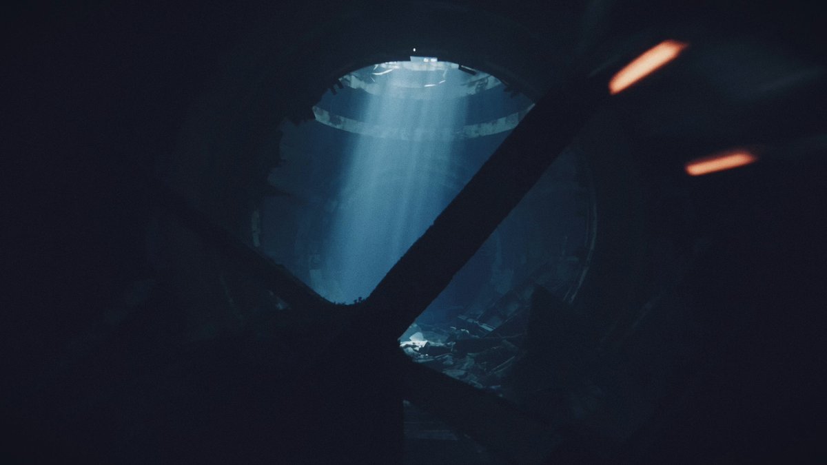 Underwater AI prompt example — 15s, 16:9, ultra-realistic underwater sci-fi action film, ci